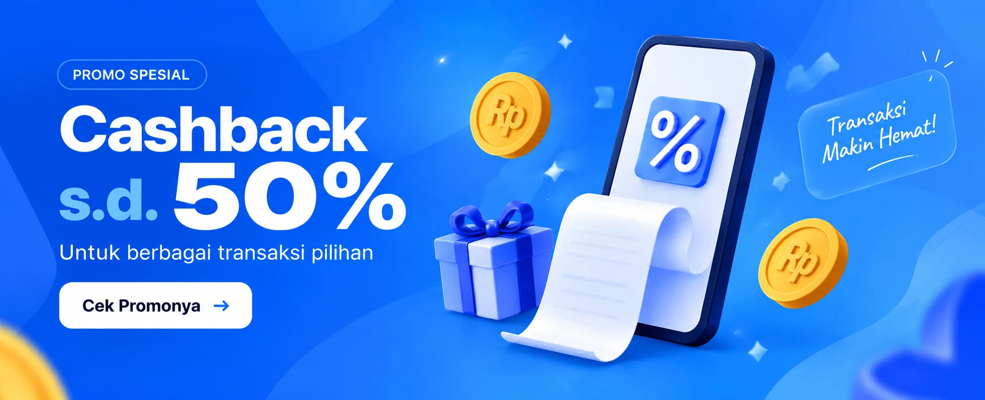 Promo spesial cashback sampai 50 persen untuk berbagai transaksi pilihan di Belleva